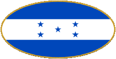 Banderas América Honduras Oval 