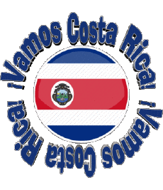 Messages Espagnol Vamos Costa Rica Bandera 