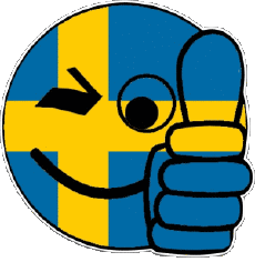 Drapeaux Europe Suède Smiley - OK 