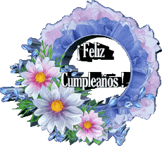 Nachrichten Spanisch Feliz Cumpleaños Floral 020 