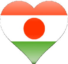Banderas África Niger Corazón 