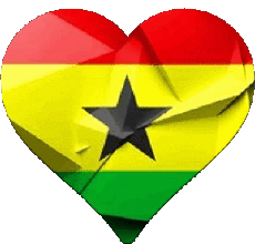 Bandiere Africa Ghana Cuore 