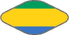 Banderas África Gabón Oval 02 