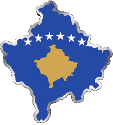 Drapeaux Europe Kosovo Carte 