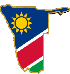 Drapeaux Afrique Namibie Carte 
