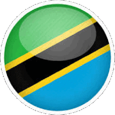 Flags Africa Tanzania Rond 