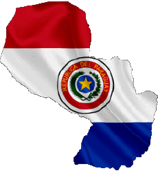 Drapeaux Amériques Paraguay Carte 