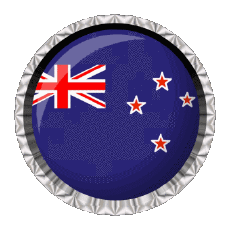 Flags Oceania New Zealand Round - Rings 