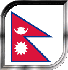 Bandiere Asia Nepal Quadrato 
