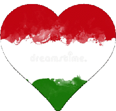 Banderas Europa Hungría Corazón 