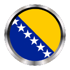 Bandiere Europa Bosnia Erzegovina Rotondo - Anelli 