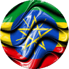 Flags Africa Ethiopia Round 