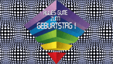 Messagi Tedesco Alles Gute zum Geburtstag Zusammenfassung - geometrisch Sfondo animato 004 