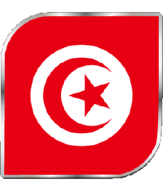 Drapeaux Afrique Tunisie Carré 