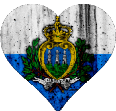 Banderas Europa San Marino Corazón 