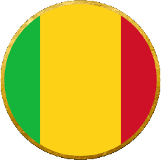 Drapeaux Afrique Mali Rond 