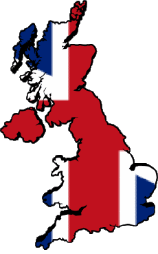 Flags Europe UK Map 