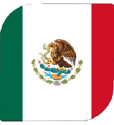 Flags America Mexico Square 