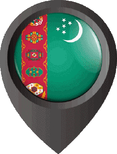 Bandiere Asia Turkmenistan Perno di posizione 