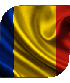 Drapeaux Afrique Tchad Carré 