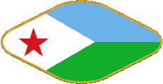 Drapeaux Afrique Djibouti Ovale 02 