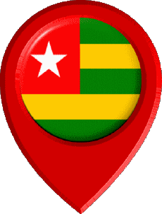 Banderas África Togo Marcador de ubicación 