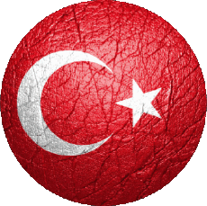 Fahnen Asien Türkei Runde 