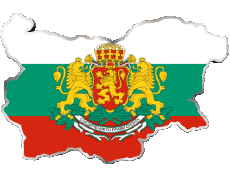 Drapeaux Europe Bulgarie Carte 