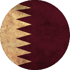 Drapeaux Asie Qatar Rond 
