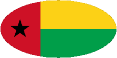 Fahnen Afrika Guinea Bissau Oval 01 