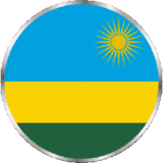 Drapeaux Afrique Rwanda Rond 
