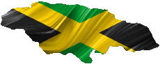 Banderas América Jamaica Mapa 