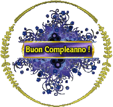 Messagi Italiano Buon Compleanno Floreale Sfondo trasparente 009 