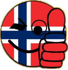 Banderas Europa Noruega Smiley - OK 