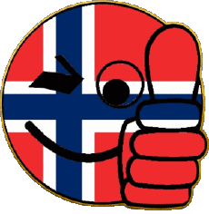 Bandiere Europa Norvegia Faccina - OK 