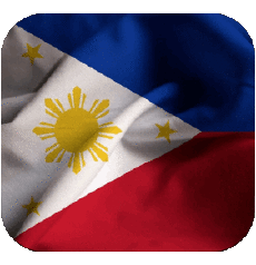 Drapeaux Asie Philippines Carré 
