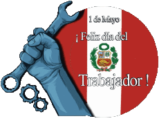 Mensajes Español 1 de Mayo Feliz día del Trabajador - Perú 
