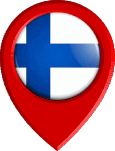 Flags Europe Finland Location Pin 