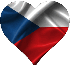 Flags Europe Czech Republic Heart 