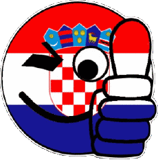 Banderas Europa Croacia Smiley - OK 