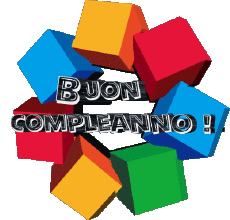 Messages Italian Buon Compleanno Astratto - Geometrico Transparent Background 004 
