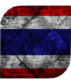 Drapeaux Asie Thaïlande Carré 