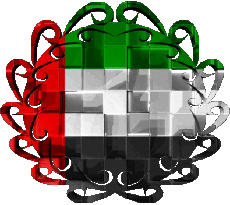 Banderas Asia Emiratos Árabes Unidos Forma 01 