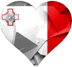 Flags Europe Malta Heart 