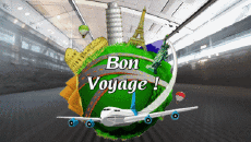 Messages Français Bon Voyage Fond Animé 003 