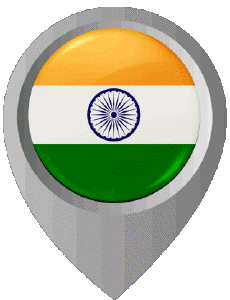 Bandiere Asia India Perno di posizione 