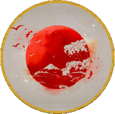 Drapeaux Asie Japon Rond 