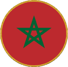 Bandiere Africa Marocco Tondo 