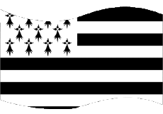 Drapeaux France Régions Bretagne Rectangle 