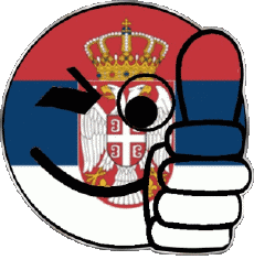 Fahnen Europa Serbien Smiley - OK 